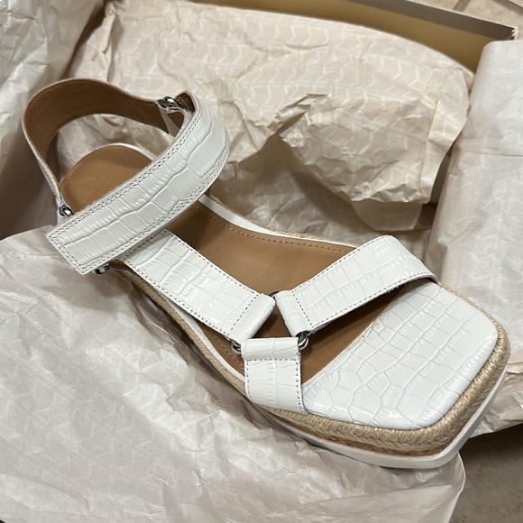 Marc Fisher LTD Gylian Platform Wedge Sandal - White - Picture 7 of 9